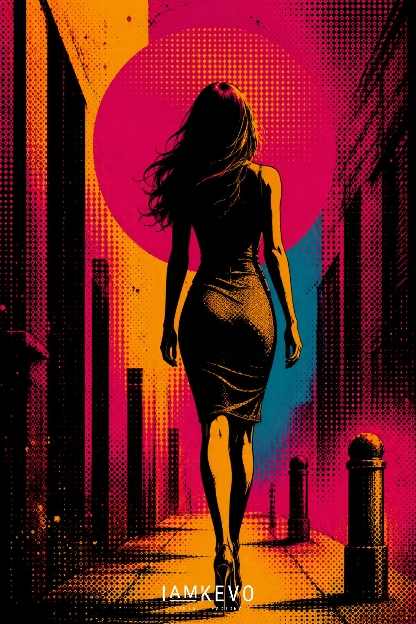 Neon Alley Stride artwork from the DOT ERA Urban Motion series