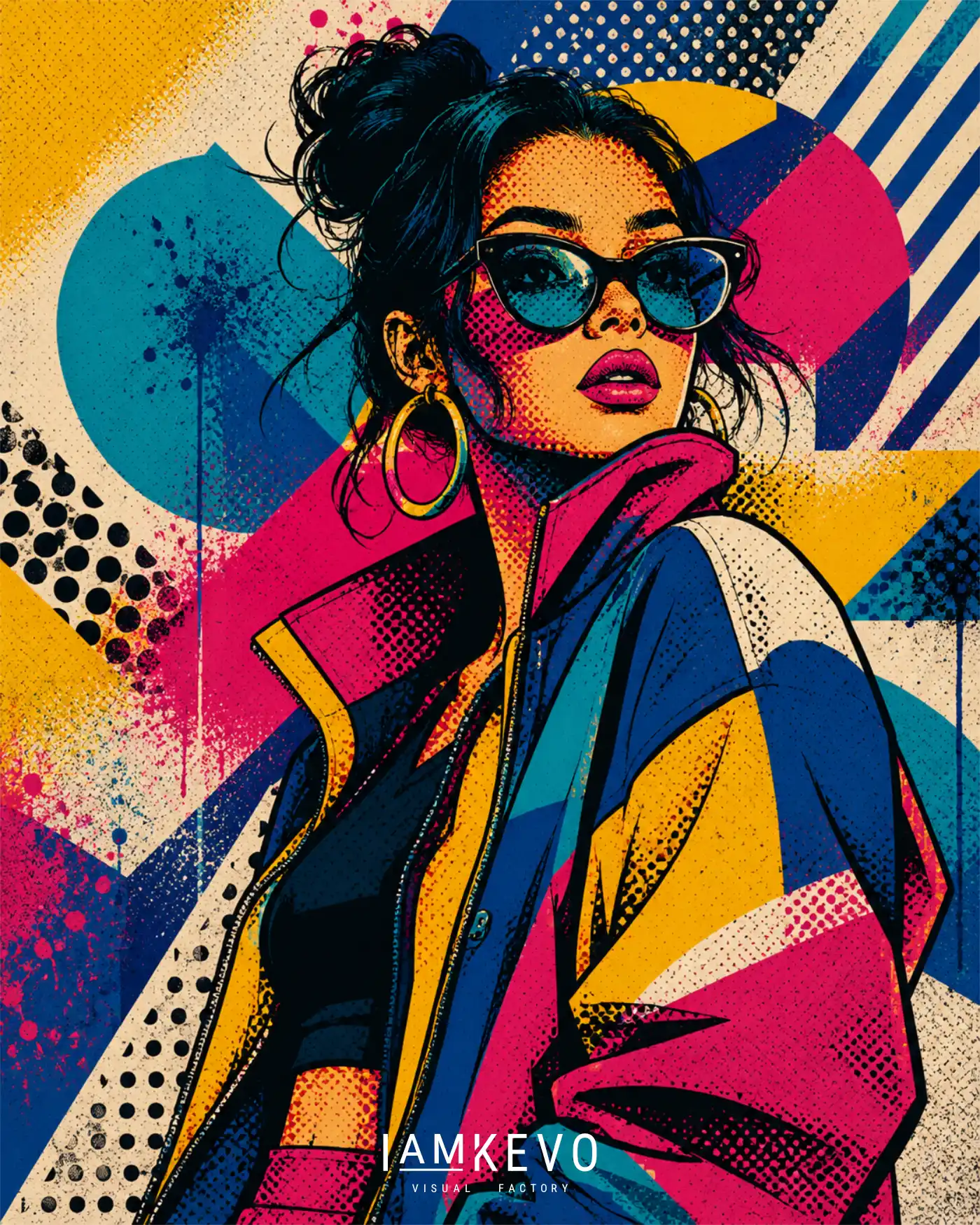 Electric Presence artwork from the DOT ERA Pop Portraits series