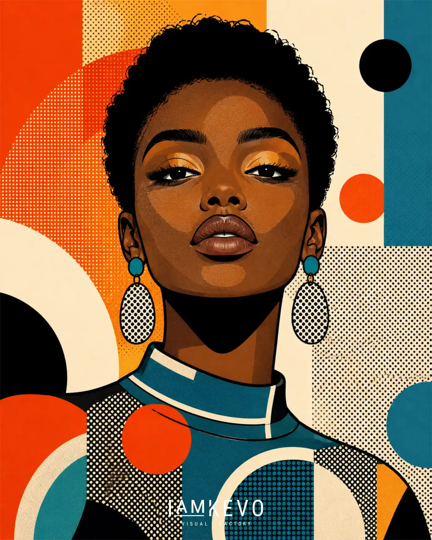 Confident Silence artwork from the DOT ERA Pop Portraits series