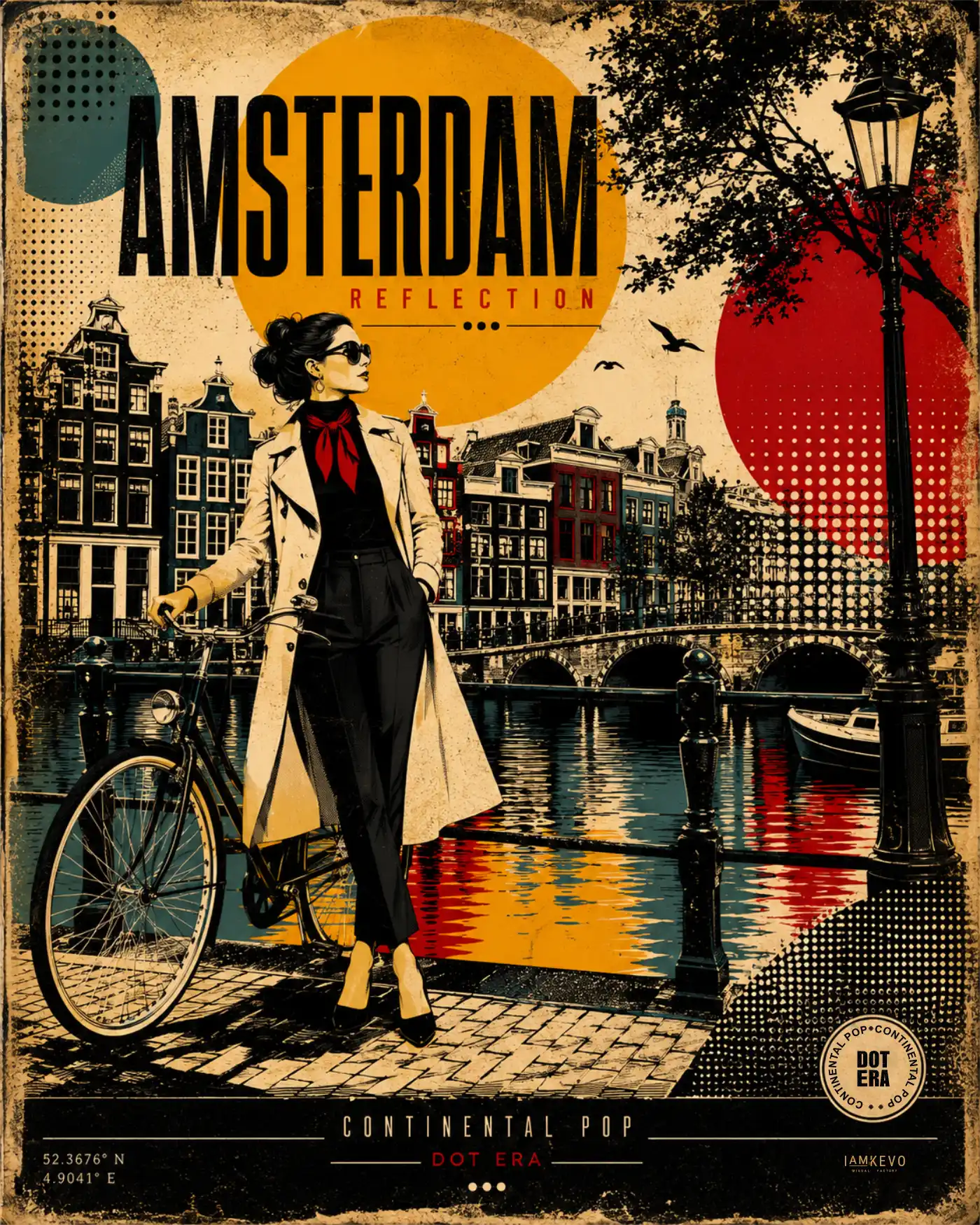 Amsterdam Reflection artwork from the Dot Era Continental Pop collection