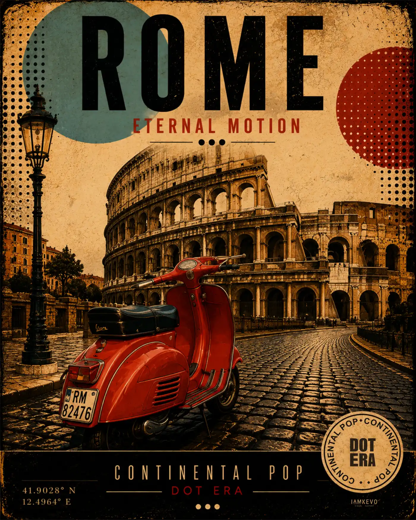 Rome Eternal Motion artwork from the Dot Era Continental Pop collection