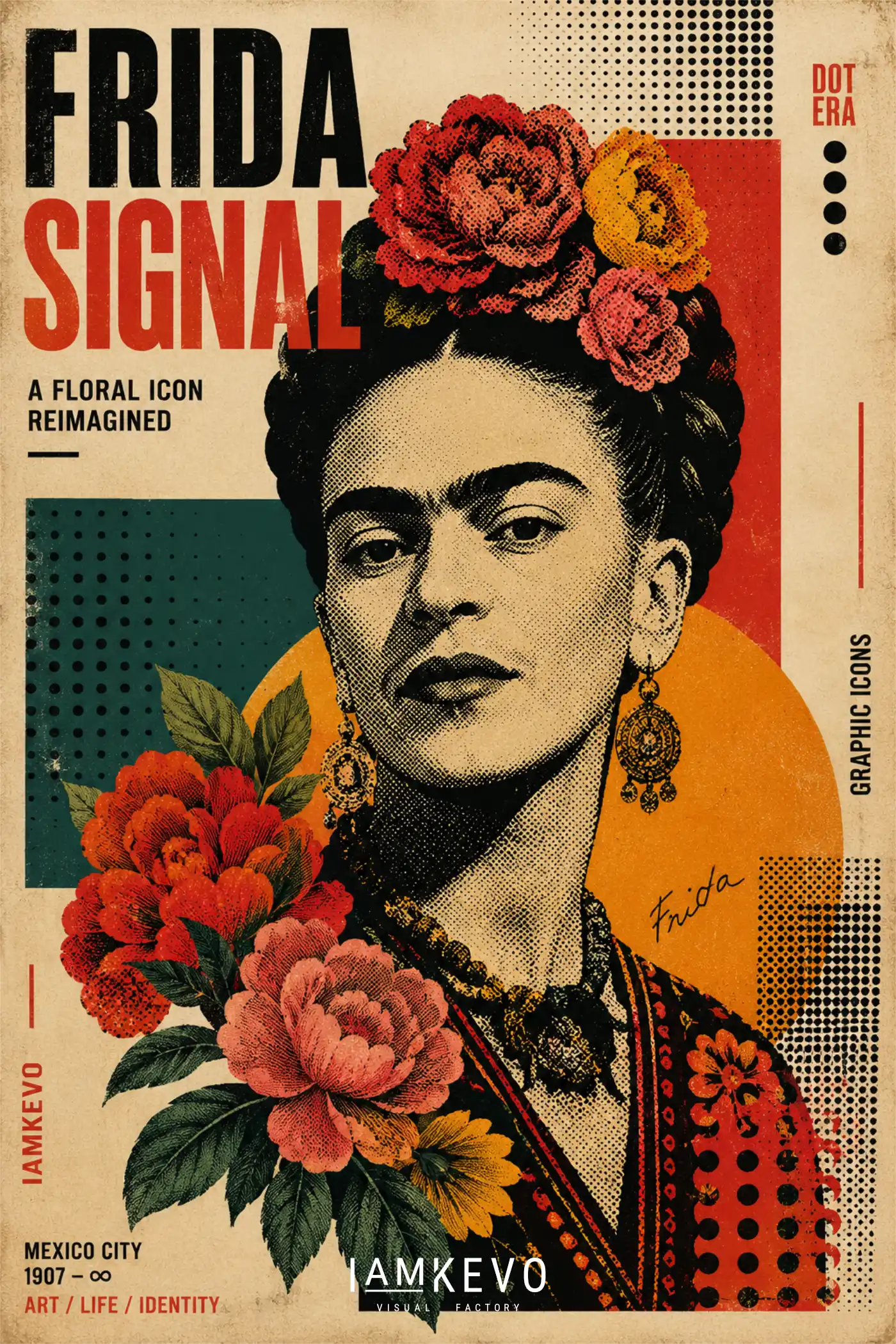 Frida Signal artwork from the DOT ERA Graphic Icons series