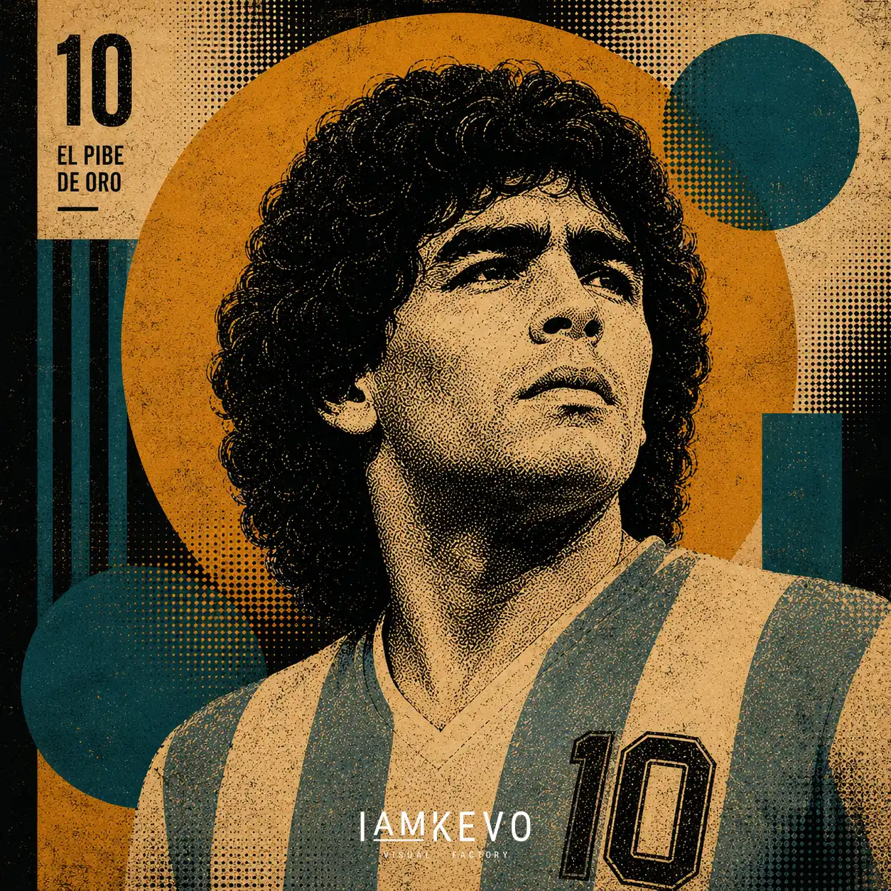 Diego Maradona Eternal Number Ten artwork from the DOT ERA Graphic Icons series