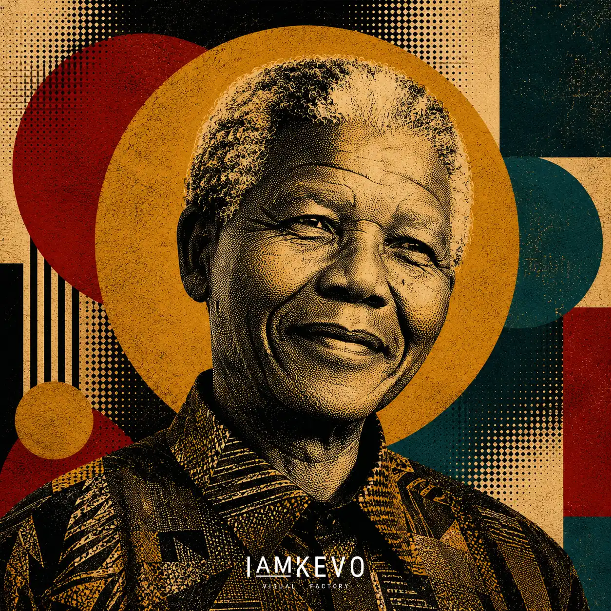 Nelson Mandela Dignity Triumphs artwork from the DOT ERA Graphic Icons series