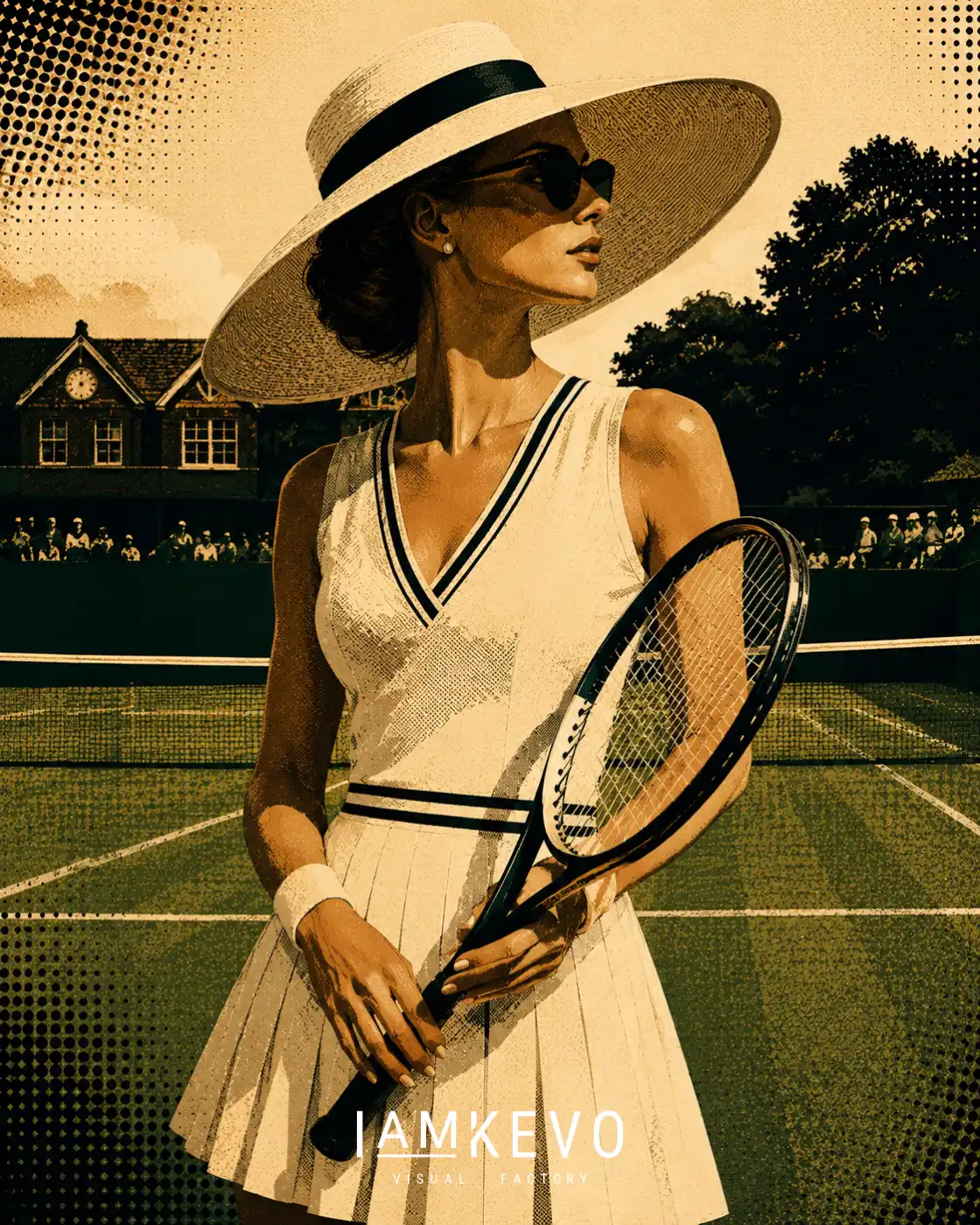 Grass Court Elegance artwork from the DOT ERA Sport Motion series
