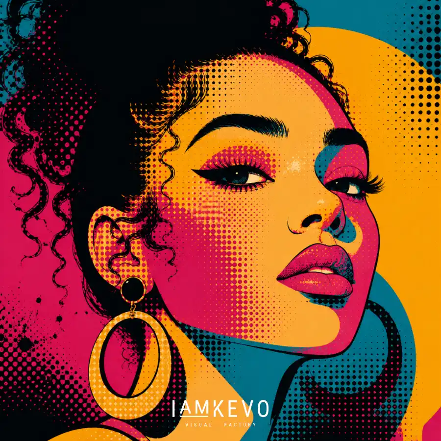 Urban Muse portrait from the Dot Era Pop Portraits collection