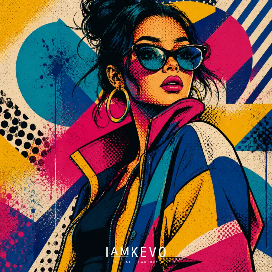 Electric Presence pop portrait from the Dot Era Pop Portraits collection