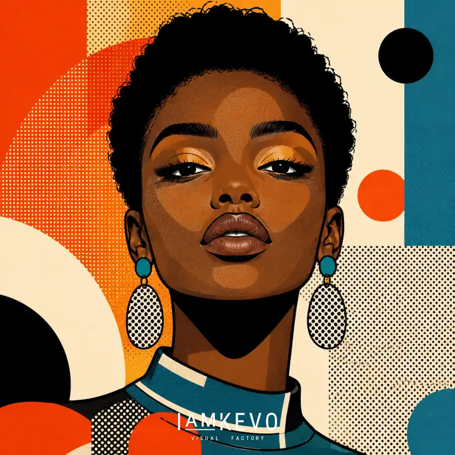 Confident Silence portrait from the Dot Era Pop Portraits collection