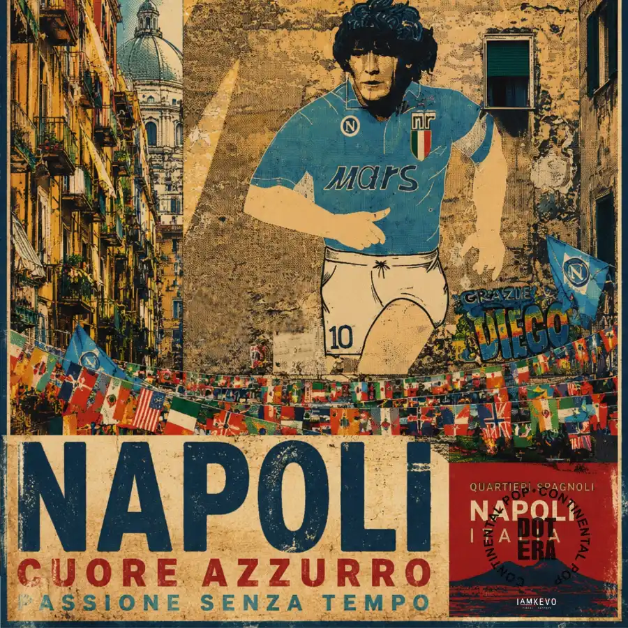 Naples Cuore Azzurro poster from the Dot Era Continental Pop collection