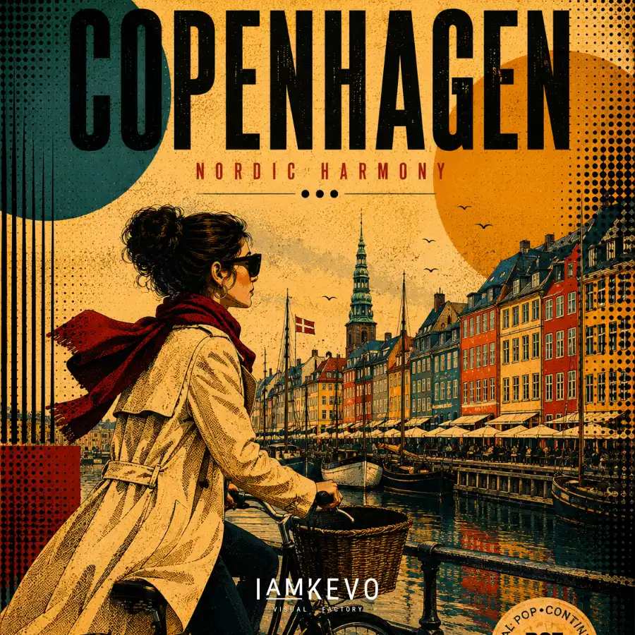 Copenhagen Nordic Harmony poster from the Dot Era Continental Pop collection