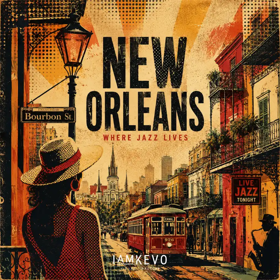 New Orleans Jazz Live poster from the Dot Era Continental Pop collection