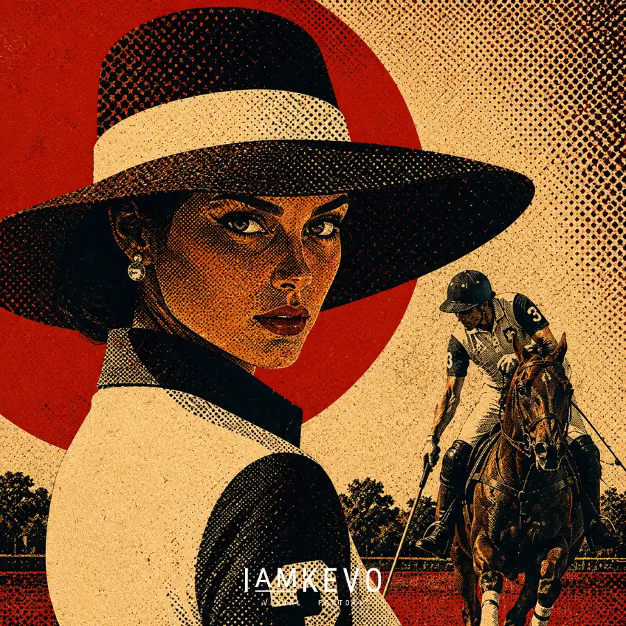 Polo Gaze sport artwork from the Dot Era Sport Motion collection