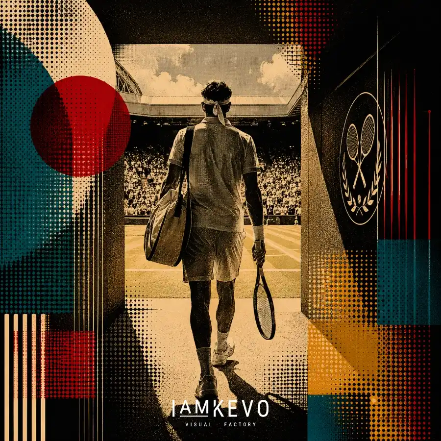 Tennis player arriving on centre court from the Dot Era Sport Motion collection