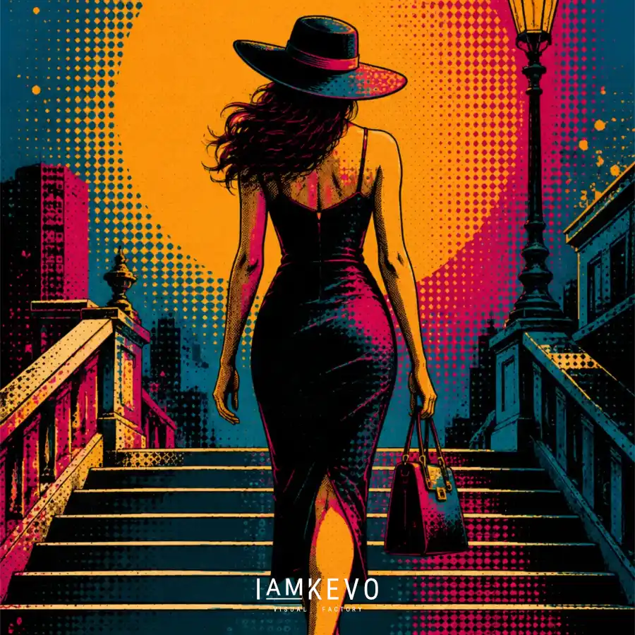 Bridge Noir Walk city scene from the Dot Era Urban Motion collection